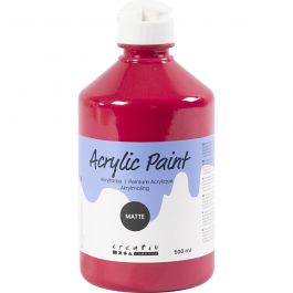 A-Color Acrylic Paint, primary red, no. 02, matt, 500 ml/ 1 bottle [HOB-32110]