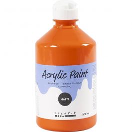 A-Color Acrylic Paint, orange, no. 02, matt, 500 ml/ 1 bottle [HOB-32114]
