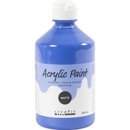 A-Color Acrylic Paint, blue, no. 02, matt, 500 ml/ 1 bottle [HOB-32124]