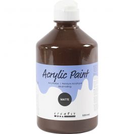 A-Color Acrylic Paint, brown, no. 02, matt, 500 ml/ 1 bottle [HOB-32130]