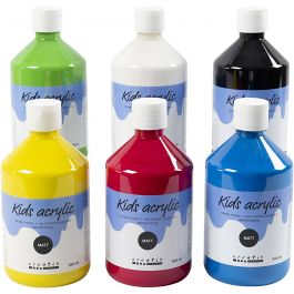 A-Color Acrylic Paint, primary colours, no. 02, matt, 6x500 ml/ 1 pack [HOB-32132]