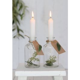 Candle tapered White 11cm tall (set of 7 pcs) [IFS-32167]