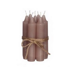 Candle tapered Mauve pink 11cm tall (set of 7 pcs) [IFS-32169]
