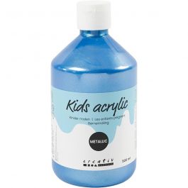 A-Color Acrylic Paint, blue, no. 03, metallic, 500 ml/ 1 bottle [HOB-32208]