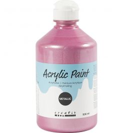 A-Color Acrylic Paint, light red, no. 03, metallic, 500 ml/ 1 bottle [HOB-32216]