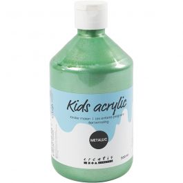 A-Color Acrylic Paint, light green, no. 03, metallic, 500 ml/ 1 bottle [HOB-32224]