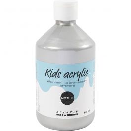A-Color Acrylic Paint, silver, no. 03, metallic, 500 ml/ 1 bottle [HOB-32230]