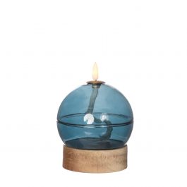 Led oil lamp h13,5 Ø10 cm dark blue (1 pc) [IFS-32807]