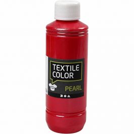 Textile Color Paint, red, pearl, 250ml