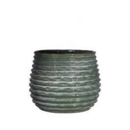Pot Dark Green Rise Ø13 x h: 15,5 cm (4 Pcs) [IFS-33955]