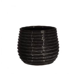 Pot Black Anthracite Rise Ø10 x h: 13,5 cm (6 Pcs) [IFS-33974]