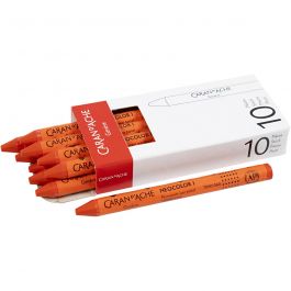 Neocolor I Crayons, thickness 8 mm, L: 10 cm, vermilion (060), 10pcs