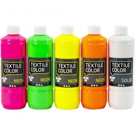 Textile Color Paint, assorted colours, 5x500 ml/ 1 pack [HOB-34228]