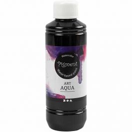 Liquid WaterColour, black, 250 ml/ 1 bottle [HOB-34340]