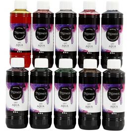 Liquid WaterColour, assorted colours, 10x250 ml/ 1 pack [HOB-34398]