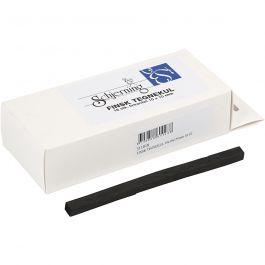 Charcoal Sticks, L: 15 cm, size 10x10 mm, 18 pc/ 1 pack [HOB-34467]