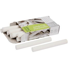 Chalkboard Chalk, white, L: 8 cm, D: 10 mm, 10x10 pc/ 1 pack [HOB-34475]