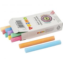 Chalkboard Chalk, L: 8 cm, D: 10 mm, 10x10 pc/ 1 pack [HOB-34476]