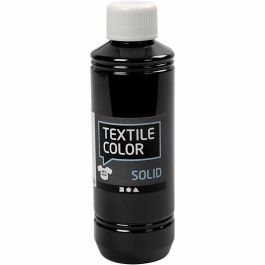 Textile Solid, black, Opaque, 250ml