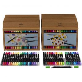 Textile Markers, standard colours, additional colours, line 2,3+3,6 mm, 24x20 pc/ 1 pack [HOB-34838]