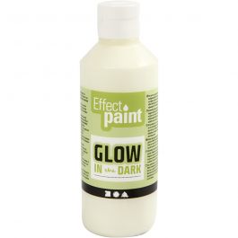 Glow in the Dark Paint, fluorescent yellow, 250 ml/ 1 bottle [HOB-34932]