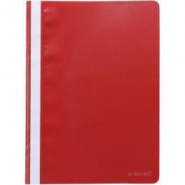 Plastic presentation folders, A4, red, 50 pc/ 1 pack [HOB-212034]