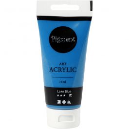 Pigment Art Acrylic Paint, lake blue, semi opaque, 75 ml/ 1 bottle [HOB-35150]