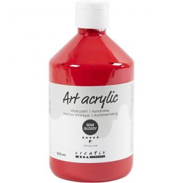 Pigment Art School Paint, primary red, semi-transparent, 500 ml/ 1 bottle [HOB-35404]