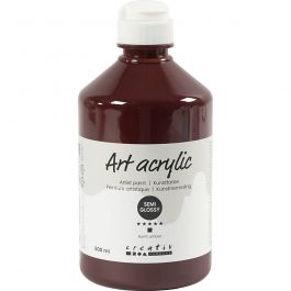 Pigment Art School Paint, burnt umber, opaque, 500 ml/ 1 bottle [HOB-35426]