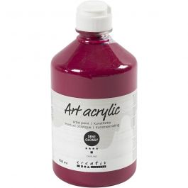 Pigment Art School Paint, dark red, semi-transparent, 500 ml/ 1 bottle [HOB-35438]