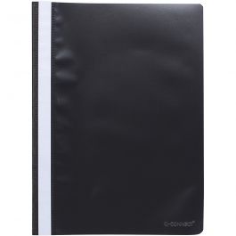 Plastic presentation folders, A4, black, 50 pc/ 1 pack [HOB-212084]