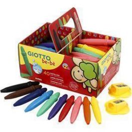 Wax Crayons, L: 7 cm, D: 11 mm, 40 pc/ 1 pack [HOB-37298]