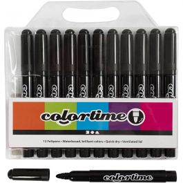 Colortime Marker, black, line 5 mm, 12 pc/ 1 pack [HOB-37331]