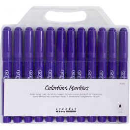 Colortime Marker, purple, line 5 mm, 12 pc/ 1 pack [HOB-37332]