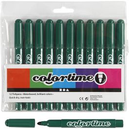 Colortime Marker, dark green, line 5 mm, 12 pc/ 1 pack [HOB-37335]