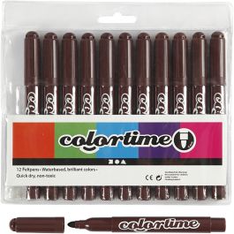 Colortime Marker, dark brown, line 5 mm, 12 pc/ 1 pack [HOB-37360]