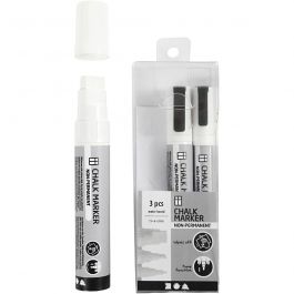 Chalk Markers, line 3+6+15 mm, white, 3 pc/ 1 pack [HOB-37388]
