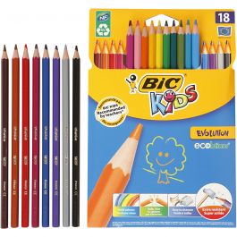 Evolution Colour Pencils, assorted colours, Hexagonal, L: 17,5 cm, lead 3 mm, 18 pc/ 1 pack [HOB-37589]