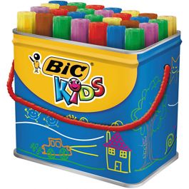 Decoralo Jumbo Markers, assorted colours, line 4 mm, 30 pc/ 1 tub [HOB-37595]