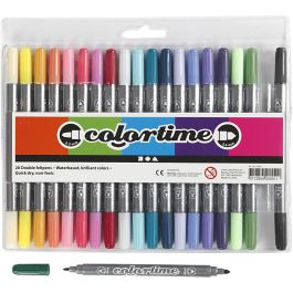 Colortime Double Marker, additional colours, line 2,3+3,6 mm, 20 pc/ 1 pack [HOB-37992]