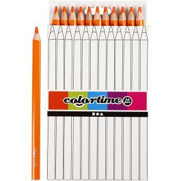 Colortime colouring pencils, orange, L: 17,45 cm, lead 5 mm, JUMBO, 12 pc/ 1 pack [HOB-38171]