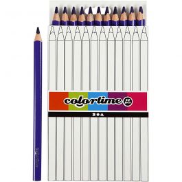 Colortime colouring pencils, purple, L: 17,45 cm, lead 5 mm, JUMBO, 12 pc/ 1 pack [HOB-38175]