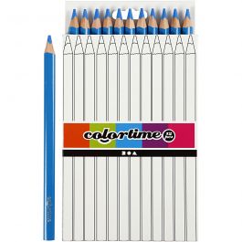 Colortime colouring pencils, blue, L: 17,45 cm, lead 5 mm, JUMBO, 12 pc/ 1 pack [HOB-38176]
