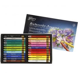 Watercolor Crayons, assorted colours, L: 9,3 cm, 24 pc/ 1 pack [HOB-38285]