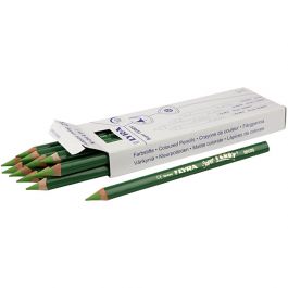 Super Ferby 1 colouring pencils, light green, L: 18 cm, lead 6.25 mm, 12 pc/ 1 pack [HOB-38366]