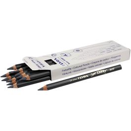 Super Ferby 1 colouring pencils, grey, L: 18 cm, lead 6.25 mm, 12 pc/ 1 pack [HOB-38369]
