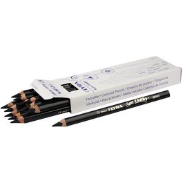 Super Ferby 1 colouring pencils, black, L: 18 cm, lead 6.25 mm, 12 pc/ 1 pack [HOB-38370]