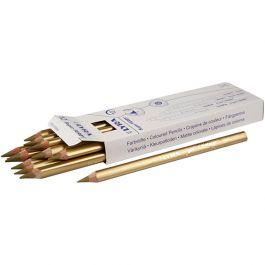 Super Ferby 1 colouring pencils, gold, L: 18 cm, lead 6.25 mm, 12 pc/ 1 pack [HOB-38371]