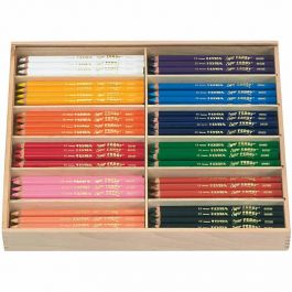 Super Ferby 1 colouring pencils, assorted colours, L: 18 cm, lead 3 mm, 144 pc/ 1 pack [HOB-38380]
