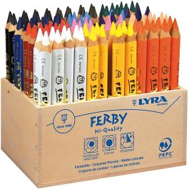 Super Ferby 1 colouring pencils, assorted colours, L: 12 cm, lead 6.25 mm, 96 pc/ 1 pack [HOB-38390]